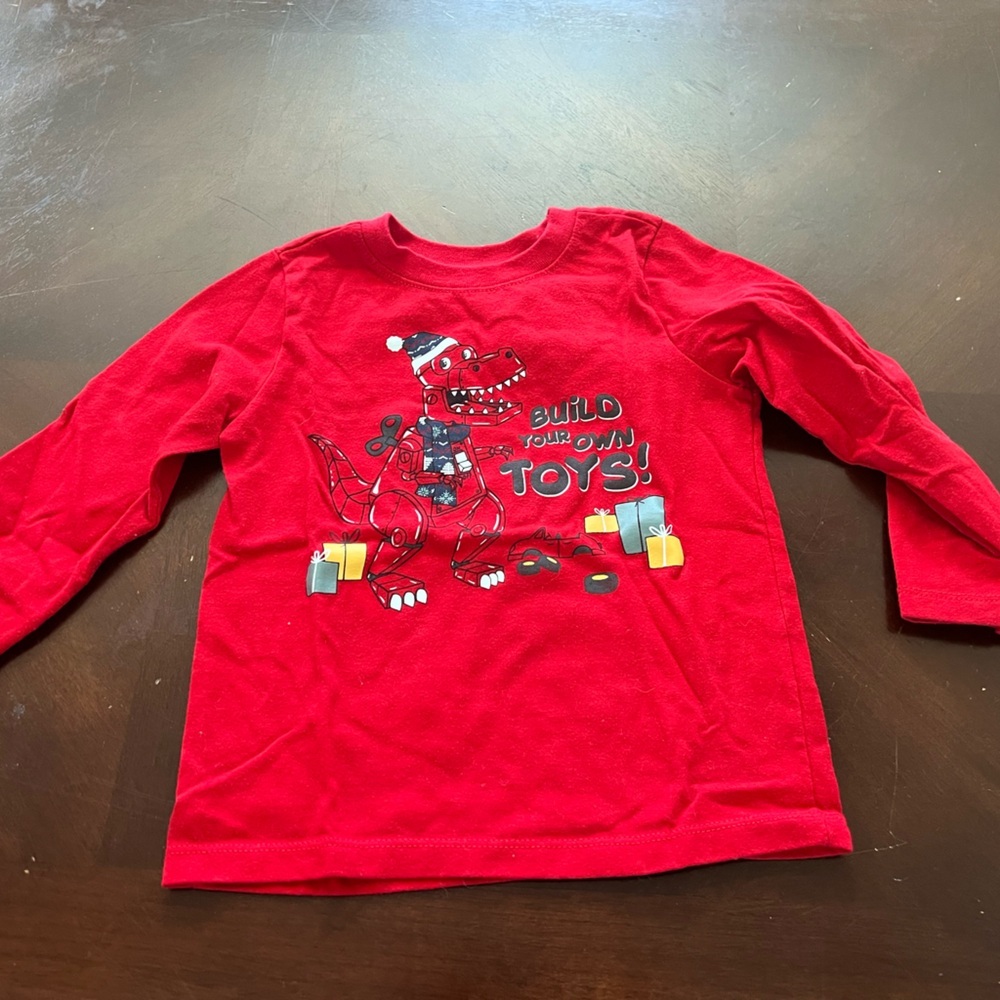 Garanimals Red Build Your Own Toys Festive Long Sleeve Tee